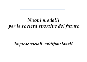 Nuovi modelli per le società sportive del futuro