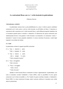 Le costruzioni flesse con va + verbo lessicale in palermitano