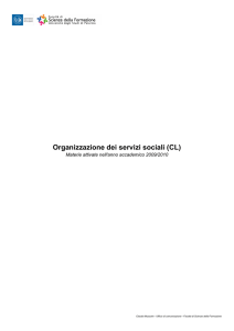 Organizzazione dei servizi sociali (CL)