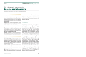 Il trattamento omeopatico in sette casi di autismo