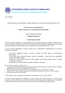 Manifesto degli studi a.a. 2003/2004