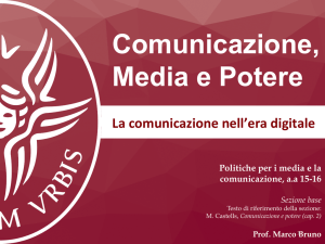 Comunicazione, Media e Potere - Dipartimento di Comunicazione e