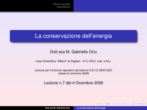 La conservazione dell`energia - Liceo Scientifico "LB Alberti"