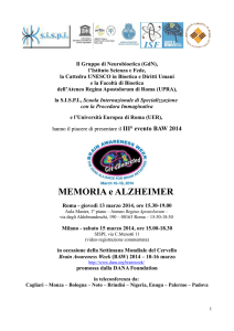 MEMORIA e ALZHEIMER