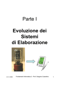 evoluzione sistemi di elaborazione - Università degli Studi di Roma