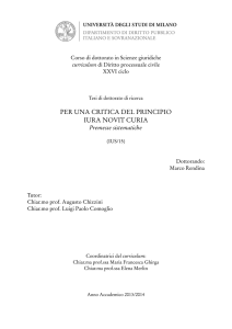 per una critica del principio iura novit curia