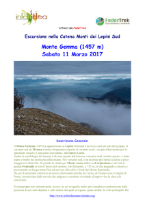 Monte Gemma  Sabato 11 Marzo 2017