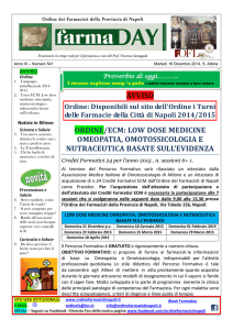 avviso ordine/ecm: low dose medicine omeopatia, omotossicologia