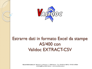 Estrarre dati in formato Excel da stampe AS/400 con Validoc