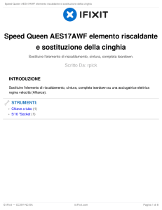 Speed ​​Queen AES17AWF elemento riscaldante e