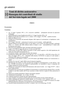 Temi di diritto assicurativo Rassegna dei contributi di studio