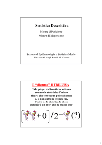 Statistica Descrittiva - Università di Verona