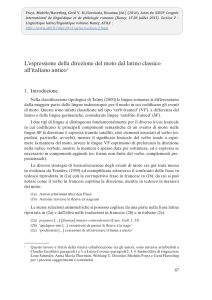 L`espressione della direzione del moto dal latino classico all