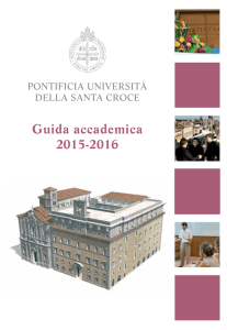 Guida accademica 2015-2016 - Pontificia Università della Santa