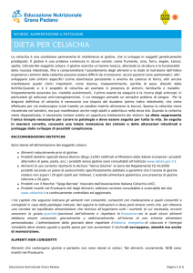 Dieta per Celiachia - Educazione Nutrizionale Grana Padano