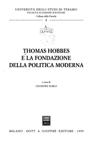 thomas hobbes e la fondazione della politica moderna