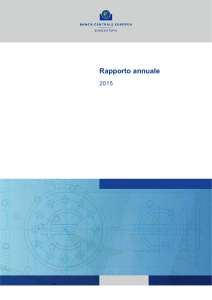 Rapporto annuale BCE - anno 2015