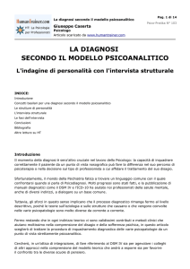 La diagnosi secondo il modello psicoanalitico