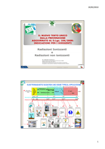 Radiazioni Ionizzanti e Radiazioni non ionizzanti