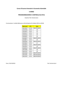 Corso di laurea triennale in Economia Aziendale II ANNO