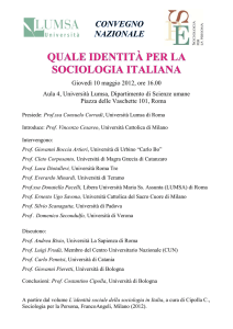 Presentazione a Roma de L`identità sociale 10/05/2012