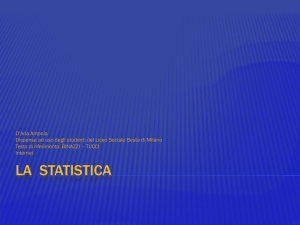 la statistica - Antonia D`Aria