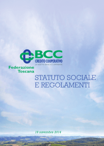 Lo Statuto della Federazione Toscana BCC (edizione 2014)