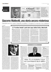 Giacomo Matteotti, una storia ancora misteriosa