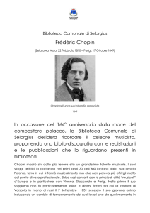 Bibliografia Chopin 1 - Biblioteca Comunale di Selargius