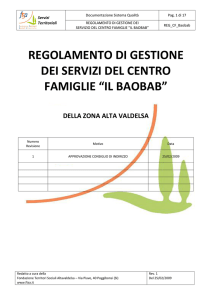 regolamento di gestione dei servizi del centro famiglie “il baobab”