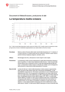 La temperatura media svizzera