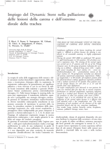 Impiego del dynamic stent nella palliazione delle lesioni della