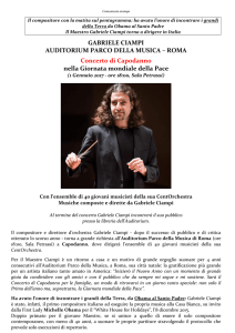 GABRIELE CIAMPI AUDITORIUM PARCO DELLA MUSICA – ROMA