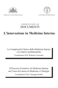 L`innovazione in Medicina Interna - Società Italiana di Medicina