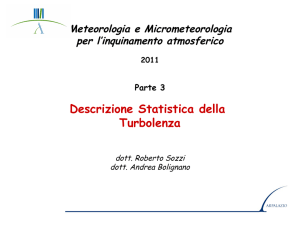 Descrizione Statistica della Turbolenza