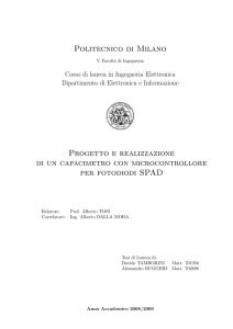 Progetto di un capacimetro a microcontrollore per fotodiodi SPAD
