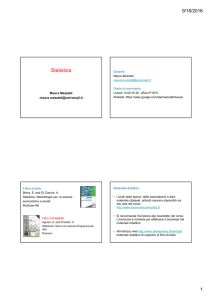 Descrittiva 1 parte - Facoltà di Economia