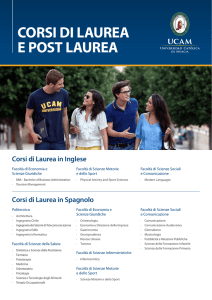 CORSI DI LAUREA E POST LAUREA