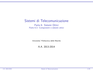 Sistemi di Telecomunicazione - Parte 6: Sistemi Ottici Parte 6.3