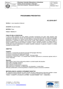 4 D - Brunetti - Fisica - Liceo Linguistico "A.MANZONI"