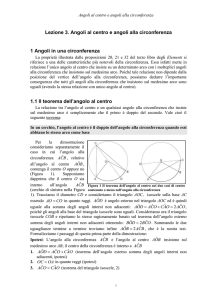 Angoli al centro e angoli alla circonferenza