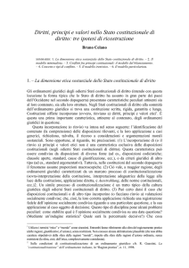 Diritti, principi e valori nello Stato costituzionale di diritto: tre ipotesi