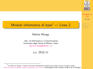 Modulo informatica di base — Linea 2