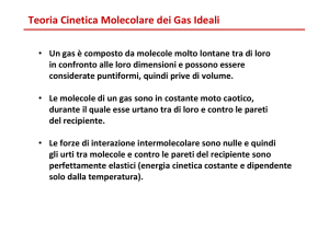 Teoria Cinetica Molecolare dei Gas Ideali
