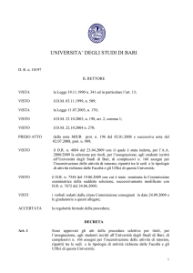 approvazione atti, graduatorie e nomina vincitori