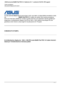 ASUS annuncia MeMO Pad FHD 10: il tablet da 10.1