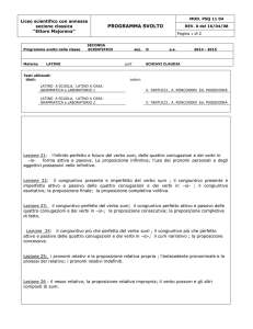 Programma svolto nella classe