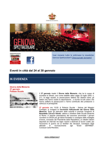 Eventi in città dal 24 al 30 gennaio IN EVIDENZA