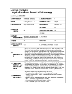 Agricultural and Forestry Entomology
