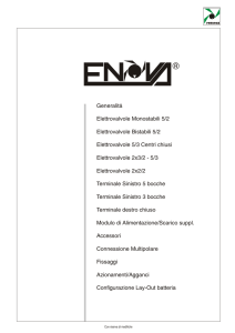 Generalità Elettrovalvole Monostabili 5/2